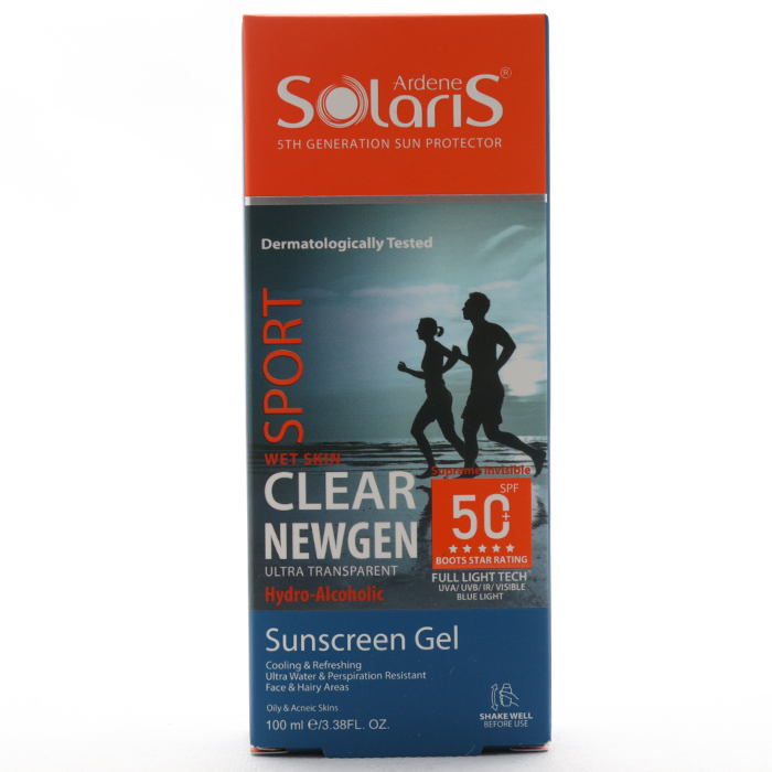 ژل هیدرو الکلی ضد آفتاب کلیر نیوژن اسپرت آردن سولاریس SPF 50 - Image 1