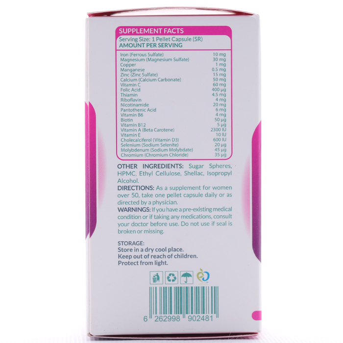 کپسول مولتی ویتامین و مینرال خانم های بالای 50 سال نیچرز پلنتی 60 عددی - Image 1