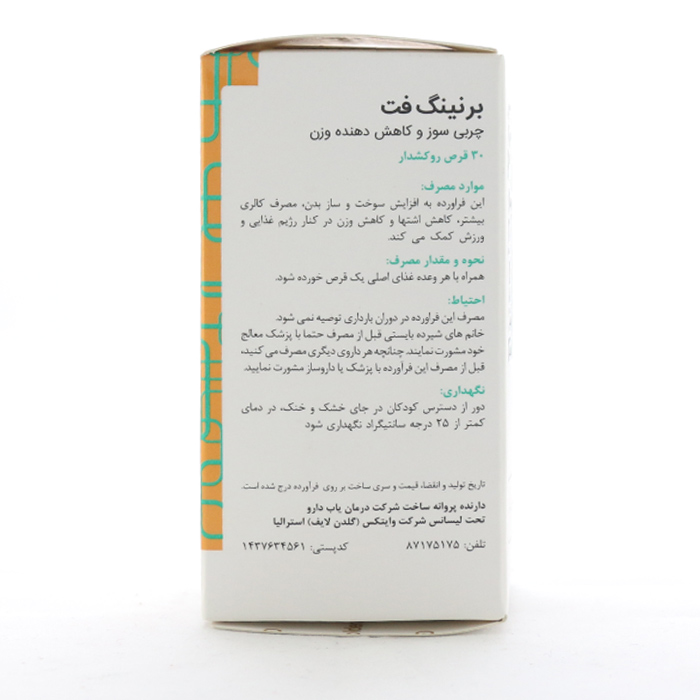 قرص برنینگ فت گلدن لایف - Image 1