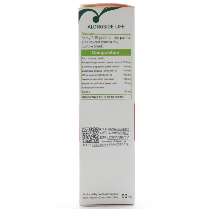 اسپری نوروژیک منتوله گل دارو 50 میلی لیتر - Image 2