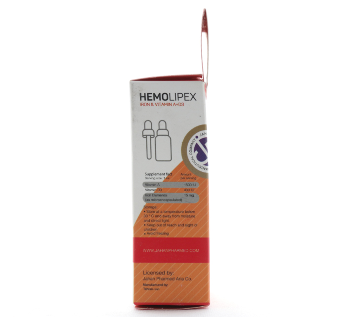 قطره آهن ویتامین آ و د3 همولیپکس - Image 1