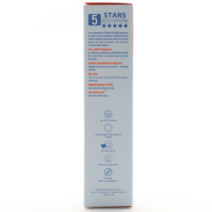 لوسیون آبی ضد آفتاب آکوا نیوژن SPF 50 آردن سولاریس - Image 4