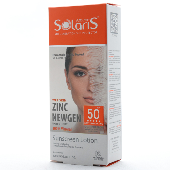 لوسیون ضد آفتاب پوست حساس زینک نیوژن آردن سولاریس SPF 50 - Image 1
