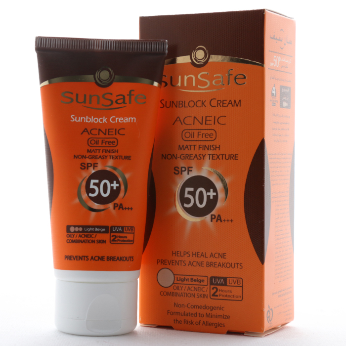 کرم ضد آفتاب فاقد چربی SPF 50 سان سیف
