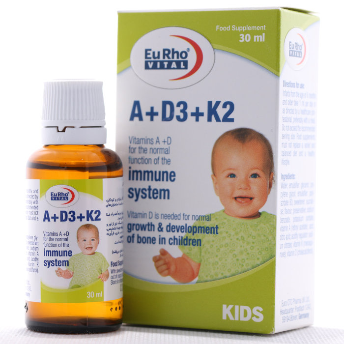 قطره A+D3+K2 یوروویتال 30 میلی لیتر