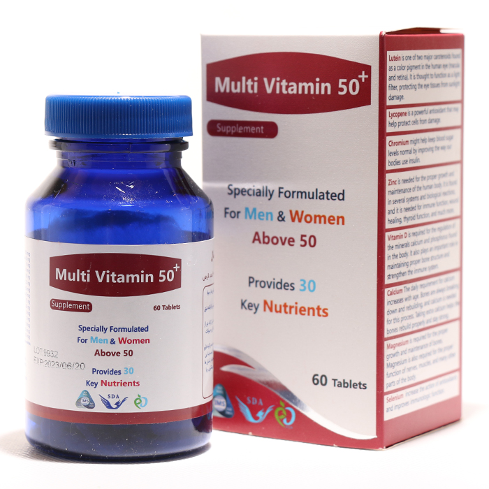 قرص مولتی ویتامین بالای 50 سال سیمرغ دارو 60 عددی
