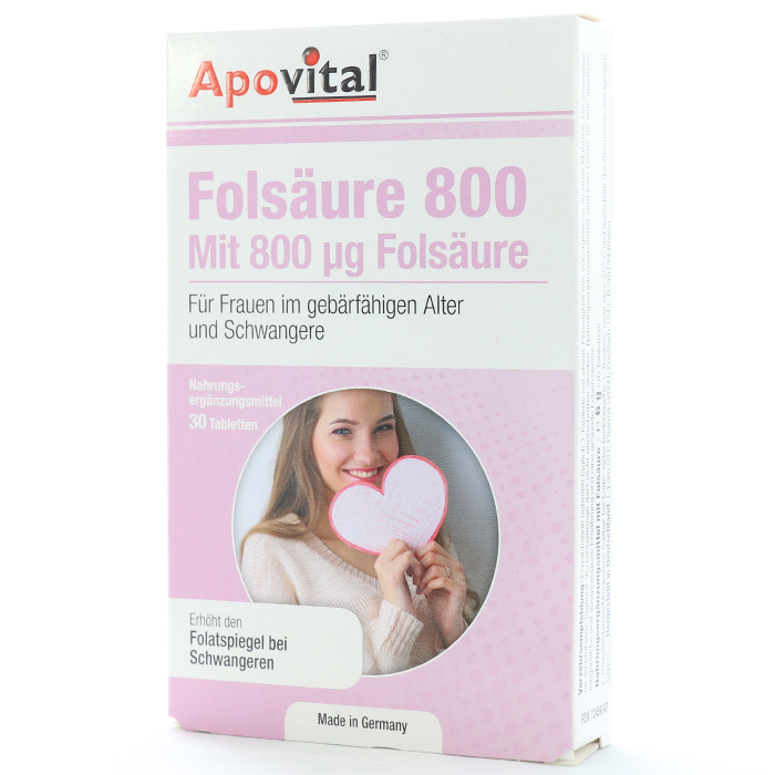 قرص اسید فولیک 800 آپوویتال 30 عددی
